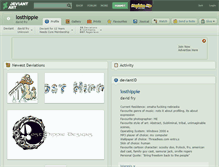 Tablet Screenshot of losthippie.deviantart.com
