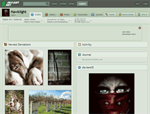 Tablet Screenshot of hawklight.deviantart.com