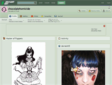 Tablet Screenshot of chocolatehomicide.deviantart.com