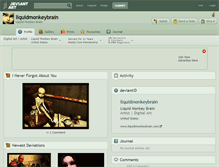 Tablet Screenshot of liquidmonkeybrain.deviantart.com