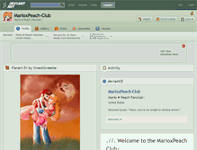 Tablet Screenshot of marioxpeach-club.deviantart.com