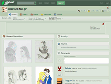 Tablet Screenshot of obsessed-fan-girl.deviantart.com