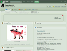 Tablet Screenshot of ebonybird13.deviantart.com