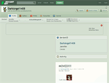 Tablet Screenshot of darkangel1408.deviantart.com