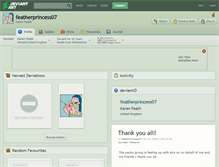 Tablet Screenshot of featherprincess07.deviantart.com