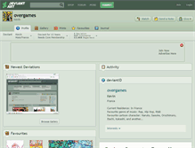 Tablet Screenshot of overgames.deviantart.com