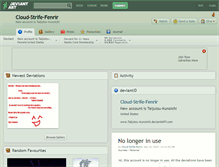 Tablet Screenshot of cloud-strife-fenrir.deviantart.com