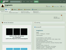 Tablet Screenshot of imaginatrix.deviantart.com