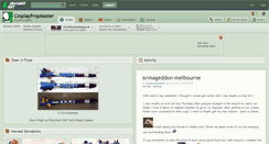 Desktop Screenshot of cosplaypropmaster.deviantart.com