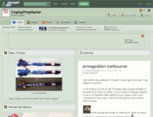 Tablet Screenshot of cosplaypropmaster.deviantart.com