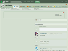 Tablet Screenshot of mattbyles.deviantart.com
