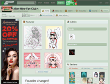 Tablet Screenshot of alien-nine-fan-club.deviantart.com