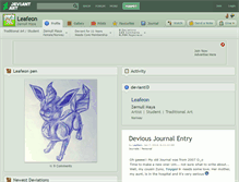 Tablet Screenshot of leafeon.deviantart.com