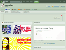 Tablet Screenshot of comeonfans.deviantart.com