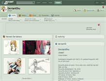 Tablet Screenshot of deviantshu.deviantart.com