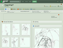 Tablet Screenshot of dragonking37.deviantart.com