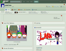 Tablet Screenshot of laracross.deviantart.com