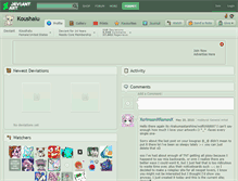 Tablet Screenshot of koushalu.deviantart.com