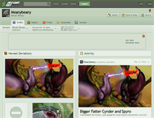 Tablet Screenshot of meanybeany.deviantart.com
