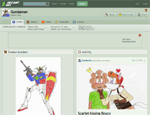 Tablet Screenshot of gundaman.deviantart.com