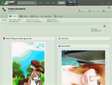 Tablet Screenshot of miserylovesme.deviantart.com