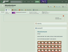 Tablet Screenshot of missadventurer.deviantart.com