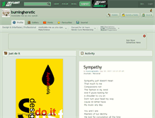 Tablet Screenshot of burningheretic.deviantart.com