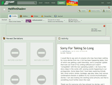 Tablet Screenshot of hellfireshadow.deviantart.com