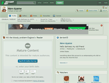 Tablet Screenshot of mew-ayame.deviantart.com