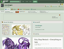 Tablet Screenshot of neondragon.deviantart.com