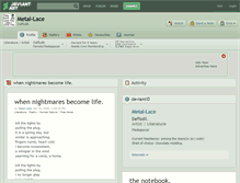 Tablet Screenshot of metal-lace.deviantart.com