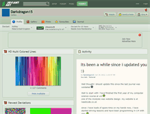 Tablet Screenshot of darkdragon15.deviantart.com