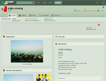 Tablet Screenshot of origin-missing.deviantart.com