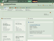 Tablet Screenshot of lovelyanimeprincess.deviantart.com