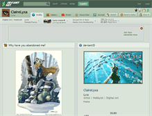 Tablet Screenshot of clairelyxa.deviantart.com