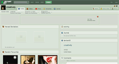 Desktop Screenshot of creatively.deviantart.com