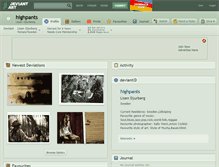 Tablet Screenshot of highpants.deviantart.com