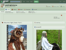 Tablet Screenshot of ladyknightalanna.deviantart.com