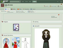 Tablet Screenshot of lady-of-crow.deviantart.com