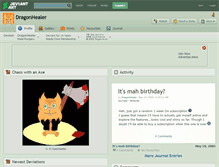 Tablet Screenshot of dragonhealer.deviantart.com