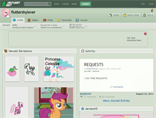 Tablet Screenshot of fluttershylover.deviantart.com