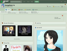 Tablet Screenshot of mangaeater16.deviantart.com