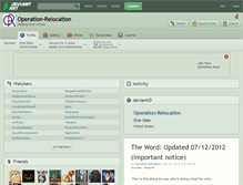 Tablet Screenshot of operation-relocation.deviantart.com