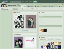 Tablet Screenshot of izayaxnamie-fc.deviantart.com