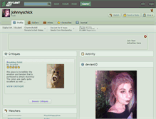 Tablet Screenshot of johnnyschick.deviantart.com