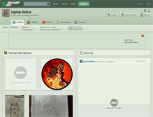 Tablet Screenshot of lupine-feline.deviantart.com