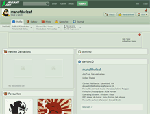 Tablet Screenshot of manoftheleaf.deviantart.com