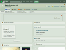 Tablet Screenshot of drakealexander666.deviantart.com