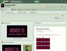 Tablet Screenshot of dimensionwolf.deviantart.com
