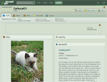 Tablet Screenshot of carleycat21.deviantart.com